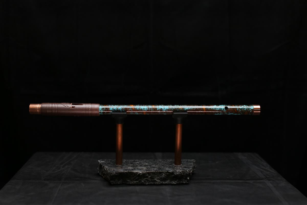 Copper Flute #LE0044 in Turquoise Burl | Lullaby Edition