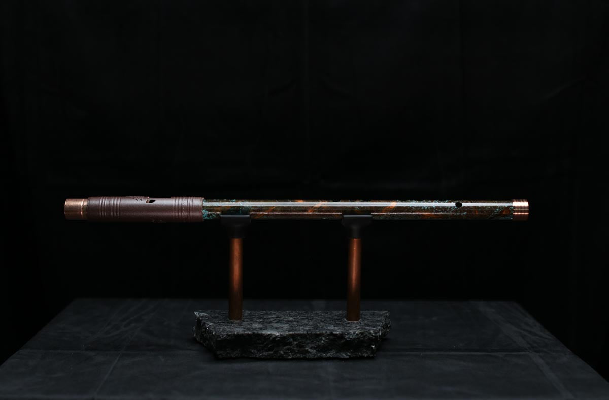 Copper Flute #LE0045 in Turquoise Burl | Lullaby Edition
