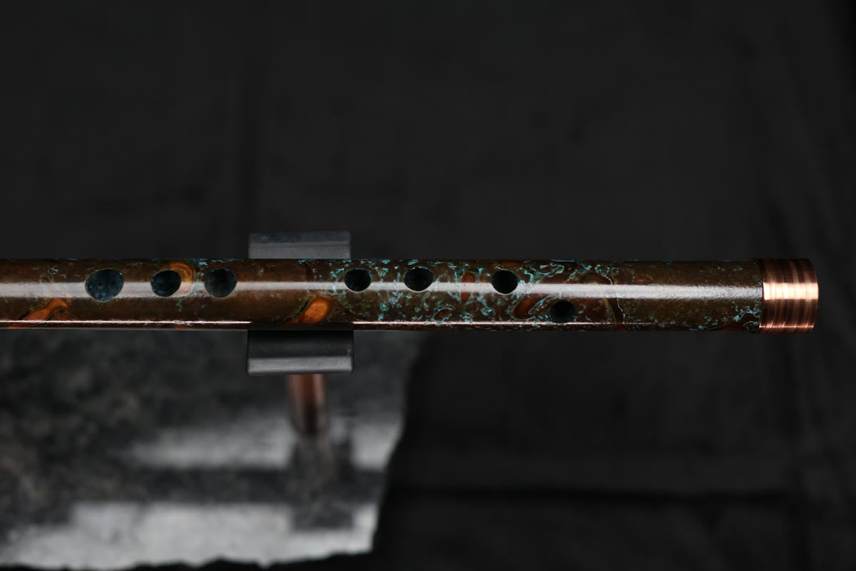 Copper Flute #LE0045 in Turquoise Burl | Lullaby Edition