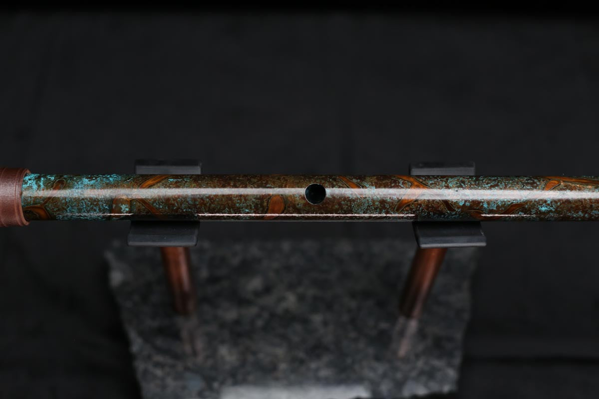 Copper Flute #LE0045 in Turquoise Burl | Lullaby Edition