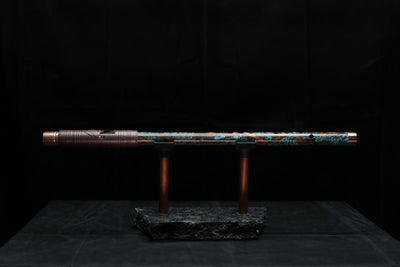 Copper Flute #LE0046 in Turquoise Burl | Lullaby Edition