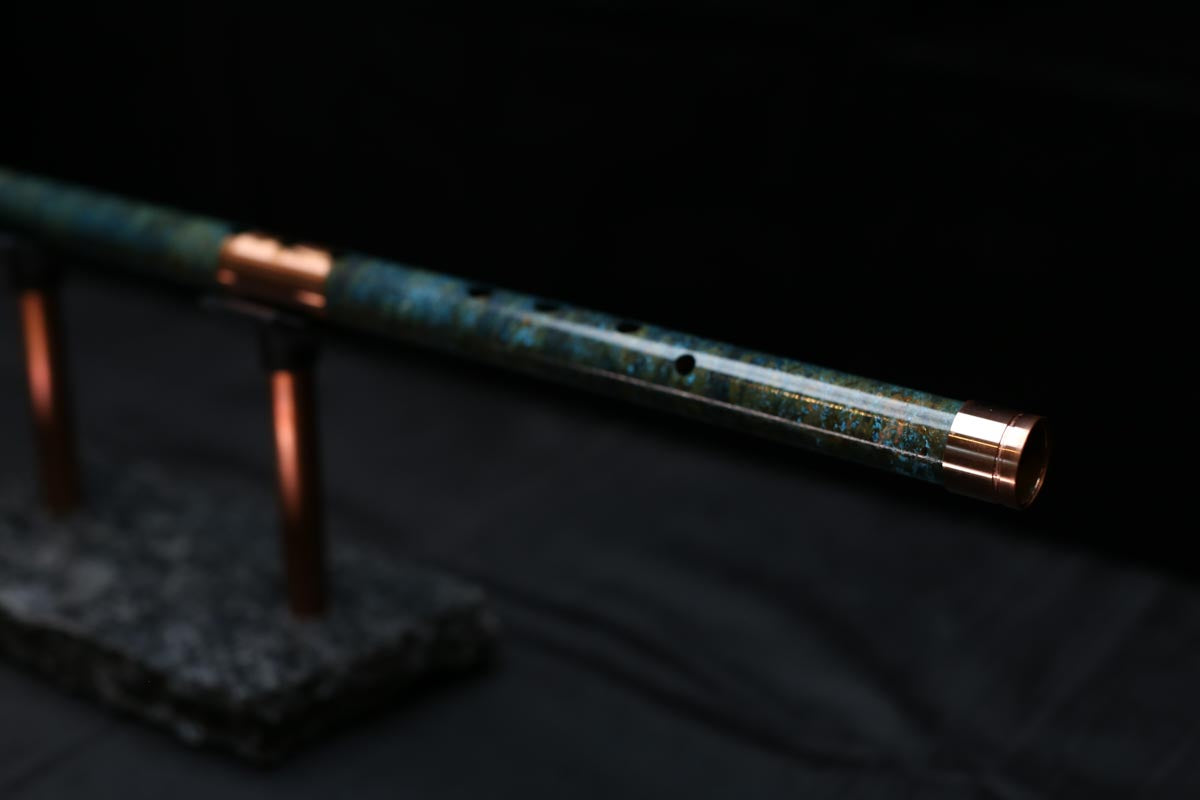 Copper Flute #0081 in Jade Mirage | Low C