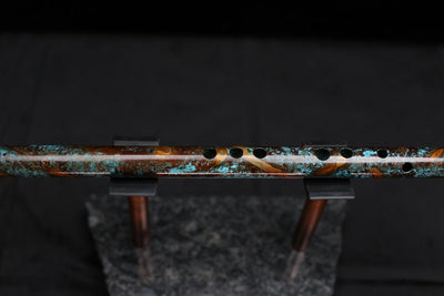 Copper Flute #LE0046 in Turquoise Burl | Lullaby Edition