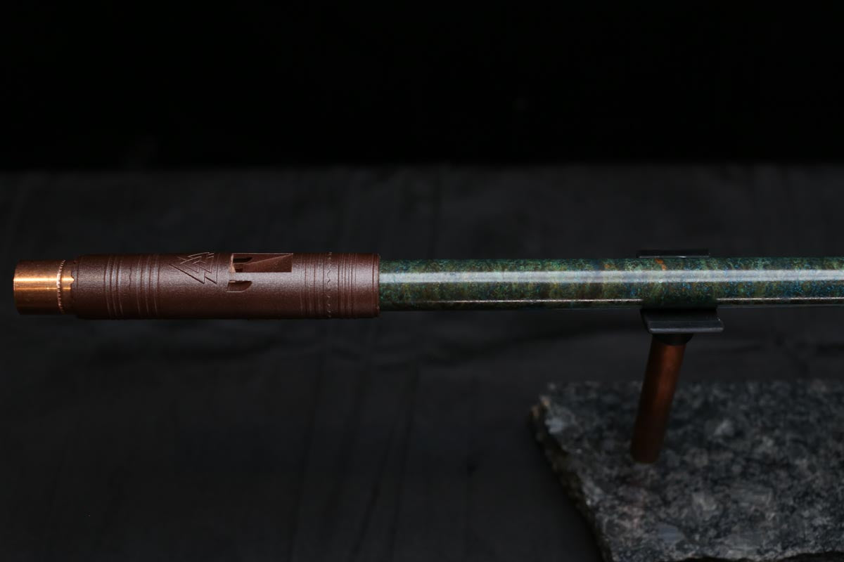 Copper Flute #0081 in Jade Mirage | Low C