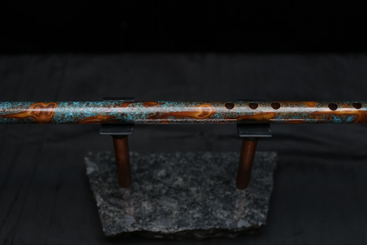 Copper Flute #0083 in Turquoise Burl | Low C