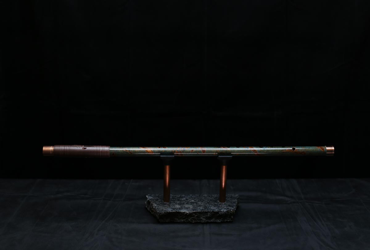 Copper Flute #0084 in Spruce Burl | Low C