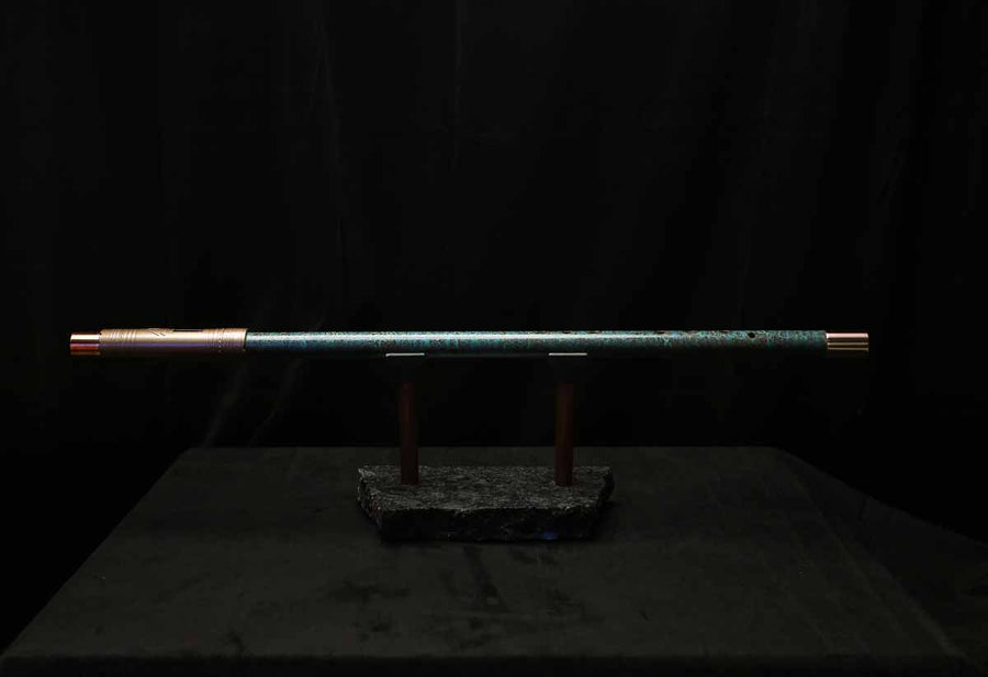 Low C Copper Flute #200 in Turquoise Ocean Mist