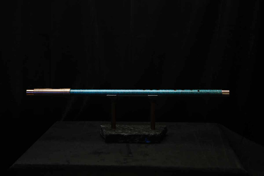 Low C Copper Flute #201 in Turquoise Ocean Mist