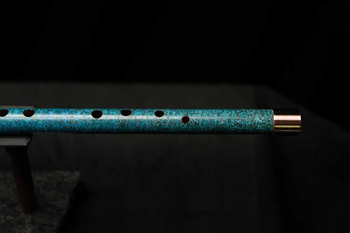 Low C Copper Flute #201 in Turquoise Ocean Mist