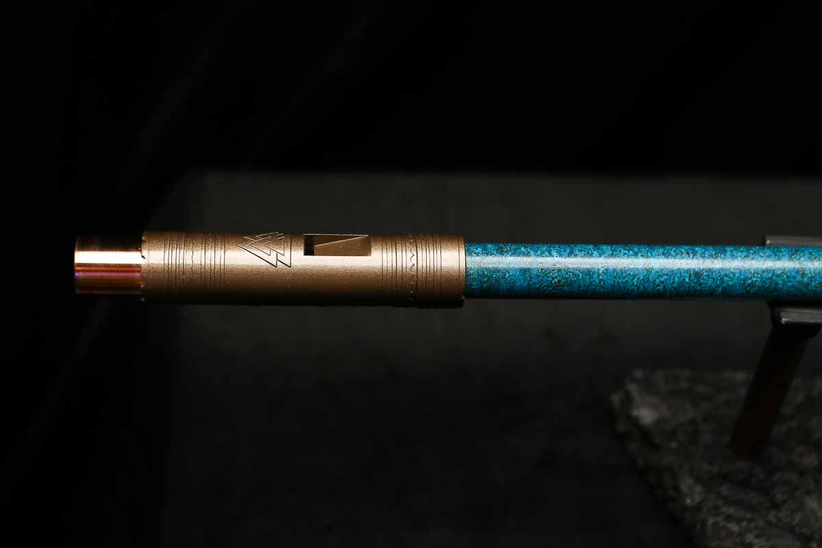 Low C Copper Flute #201 in Turquoise Ocean Mist
