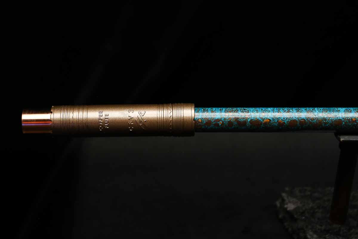 Low C Copper Flute #201 in Turquoise Ocean Mist