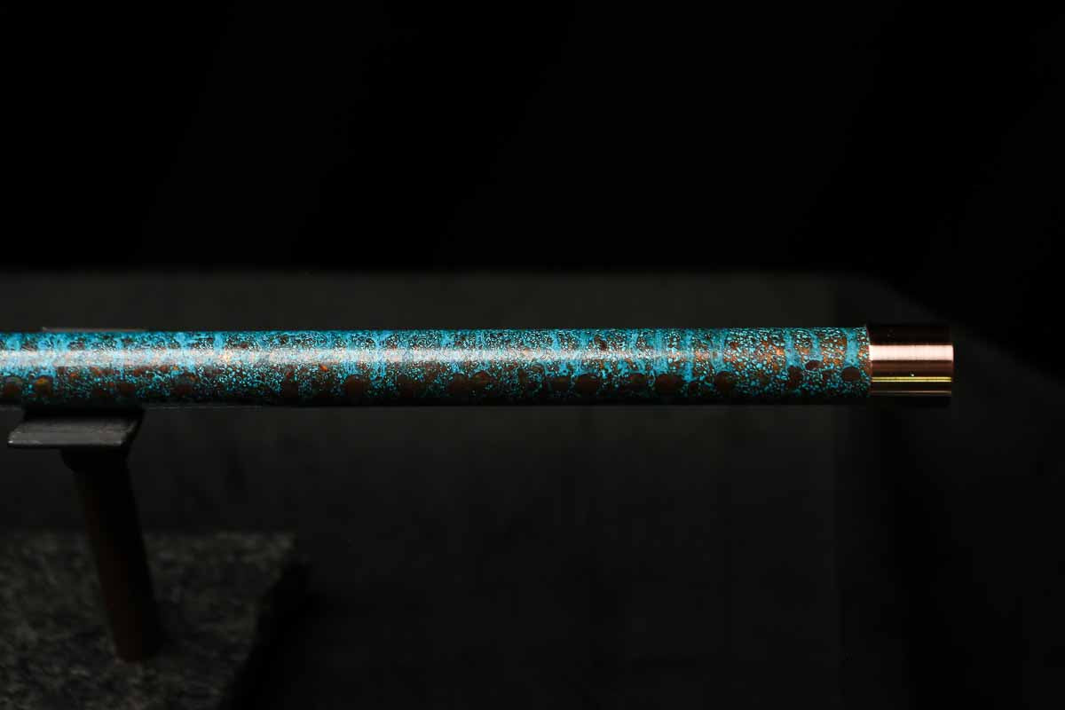 Low C Copper Flute #201 in Turquoise Ocean Mist