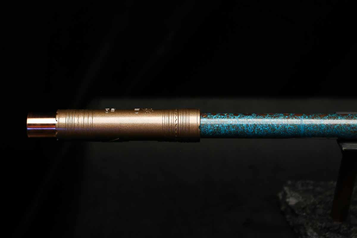 Low C Copper Flute #201 in Turquoise Ocean Mist