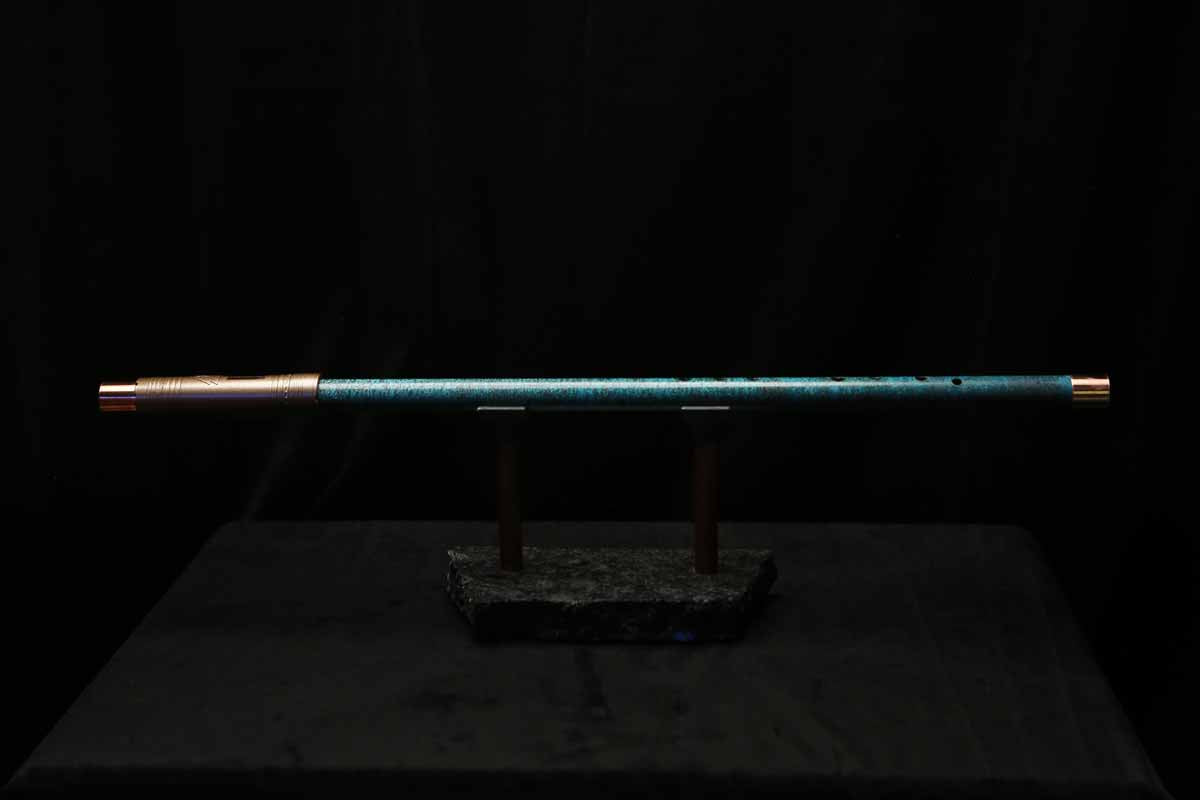 Low C Copper Flute #202 in Turquoise Ocean Mist