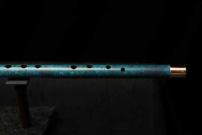 Low C Copper Flute #202 in Turquoise Ocean Mist