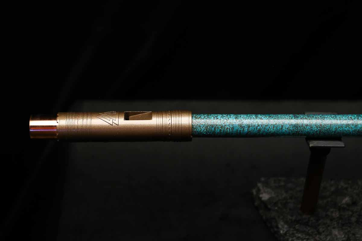 Low C Copper Flute #202 in Turquoise Ocean Mist