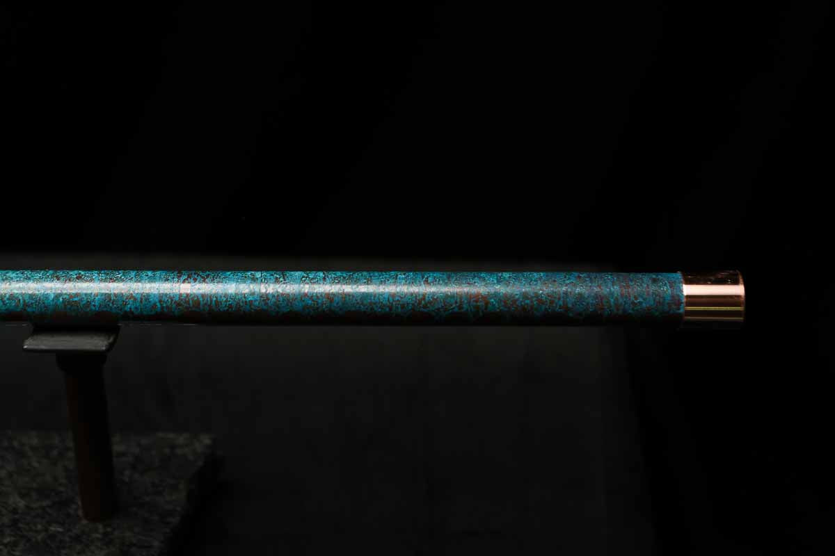 Low C Copper Flute #202 in Turquoise Ocean Mist