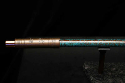 Low C Copper Flute #202 in Turquoise Ocean Mist