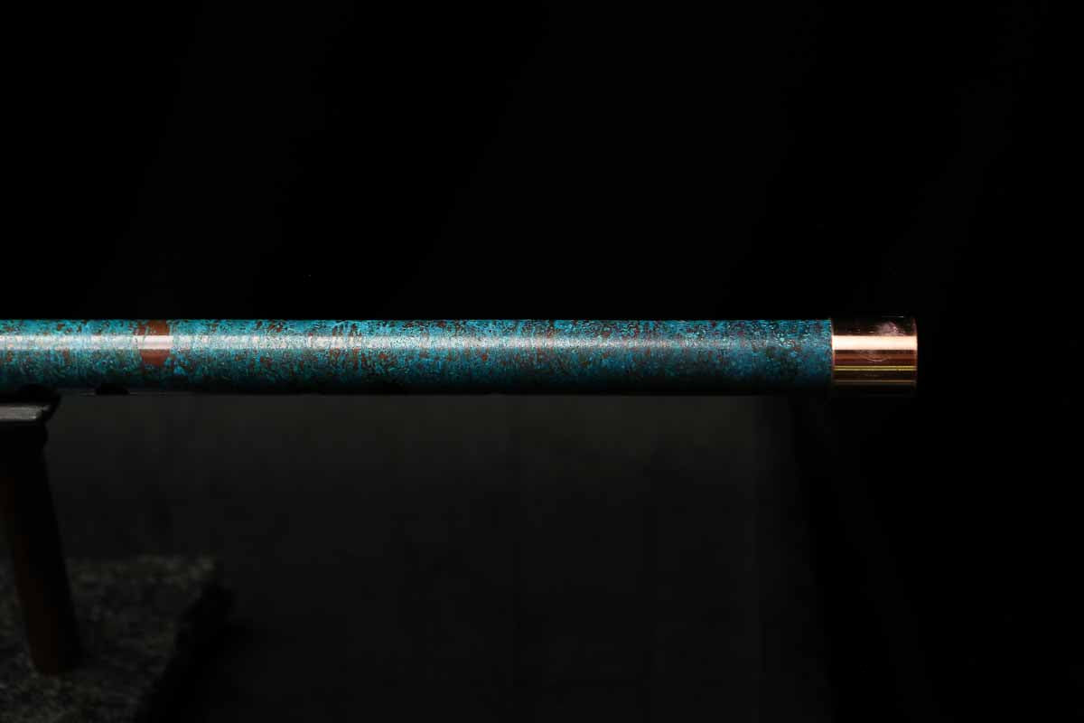 Low C Copper Flute #202 in Turquoise Ocean Mist