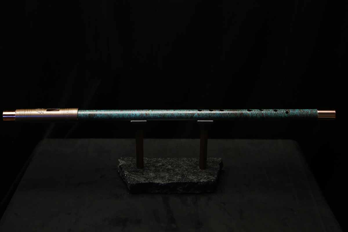 Low C Copper Flute #204 in Turquoise Ocean Mist