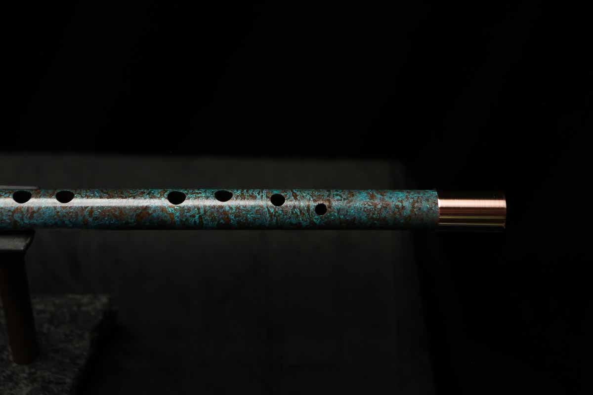 Low C Copper Flute #204 in Turquoise Ocean Mist