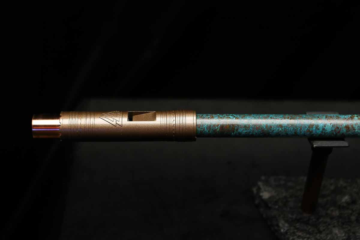 Low C Copper Flute #204 in Turquoise Ocean Mist