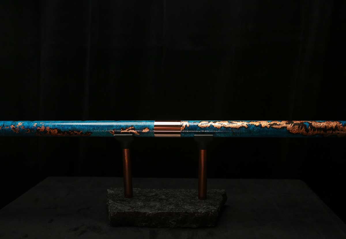 Bass F Copper Flute #BF0104 in Gilded Relic