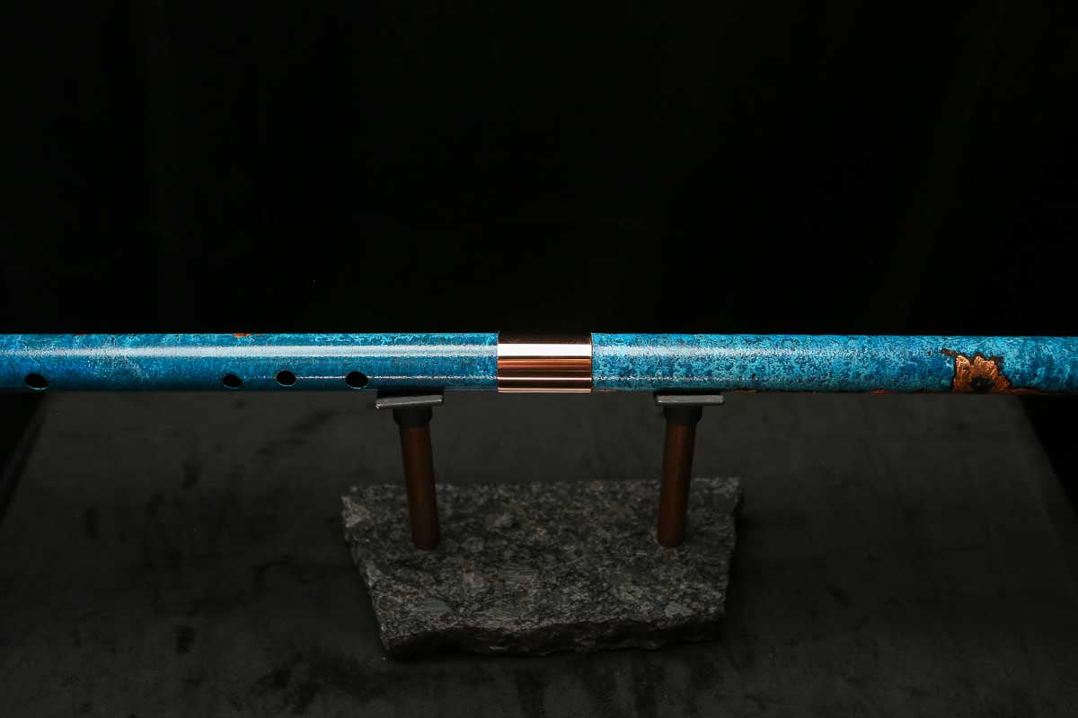 Bass F Copper Flute #BF0104 in Gilded Relic