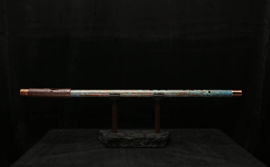 Low C Copper Flute #0107 in Ocean Tide