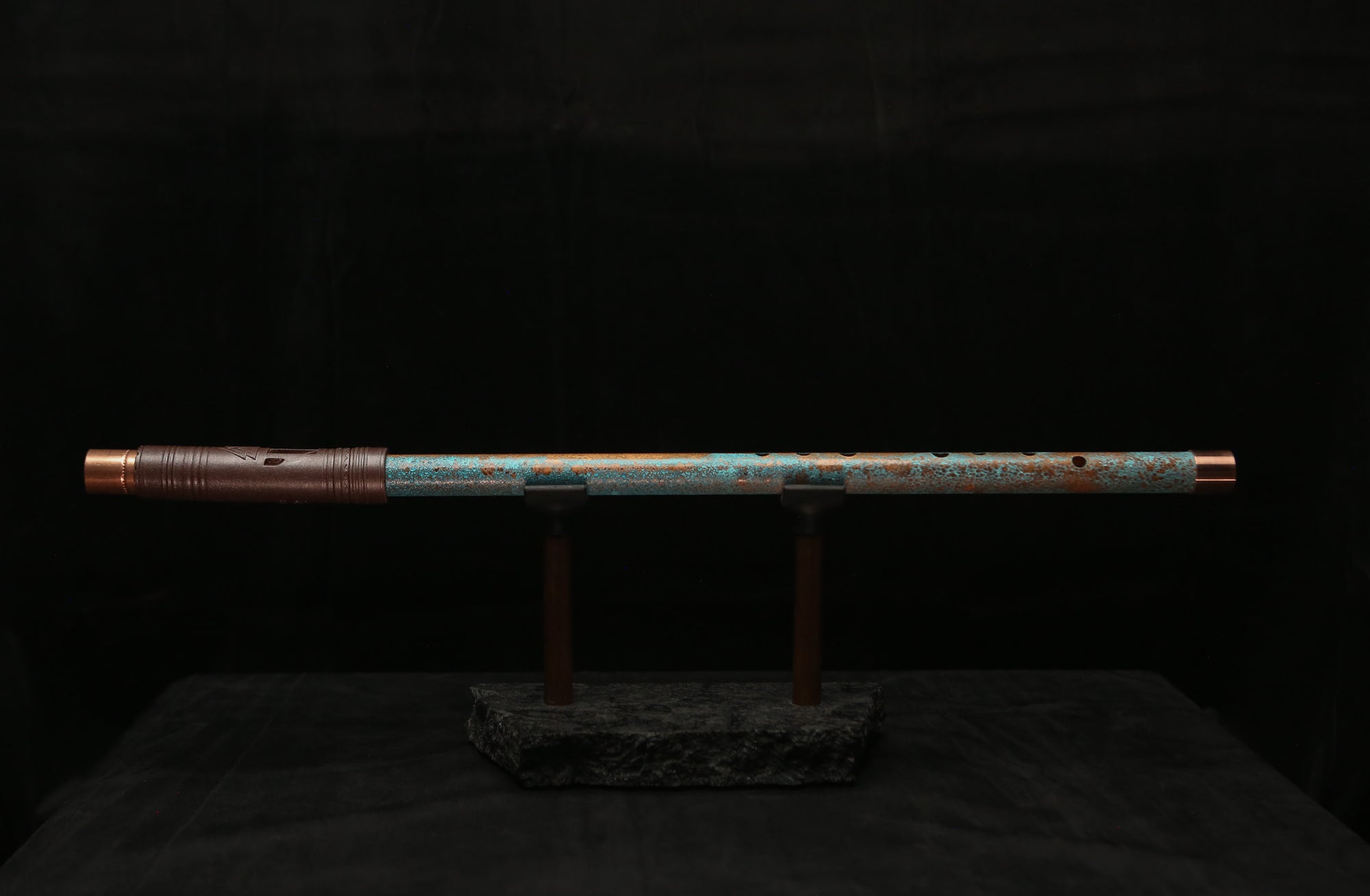 Low D Copper Flute #LDC0001 in Jeweled Relic
