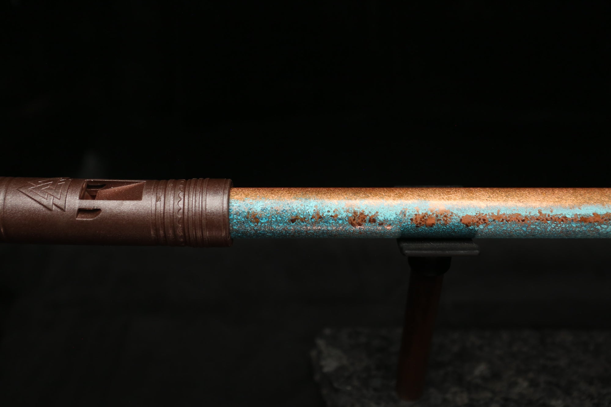 Low D Copper Flute #LDC0001 in Jeweled Relic