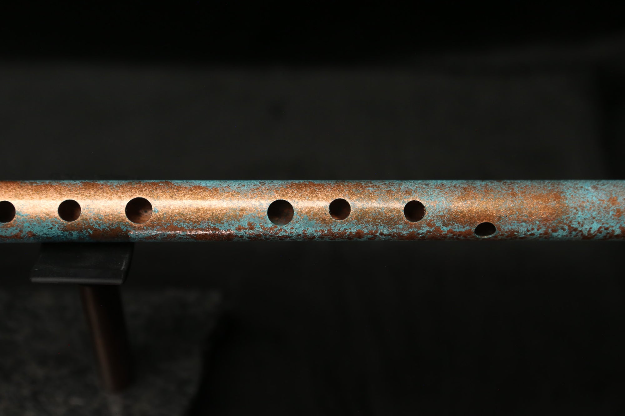Low D Copper Flute #LDC0001 in Jeweled Relic