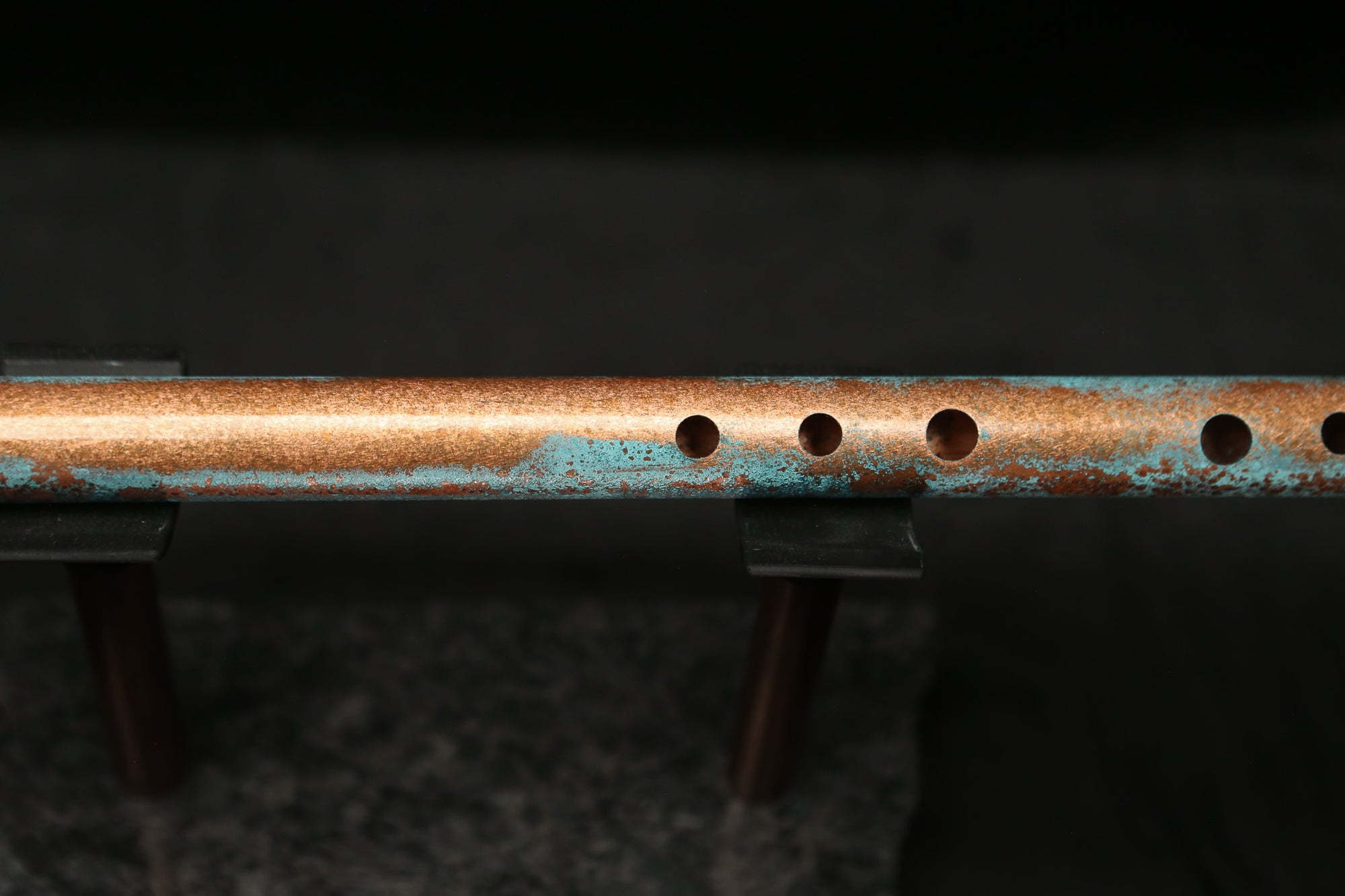 Low D Copper Flute #LDC0001 in Jeweled Relic