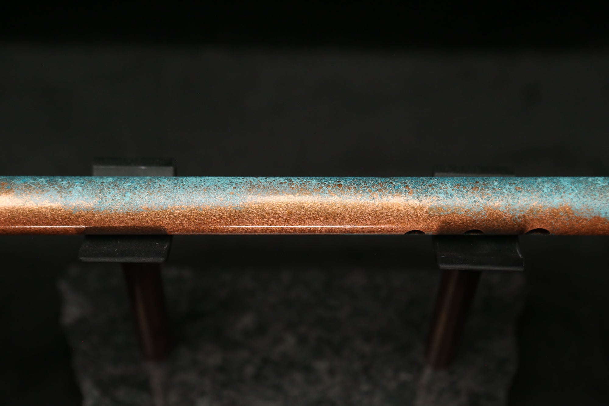 Low D Copper Flute #LDC0001 in Jeweled Relic