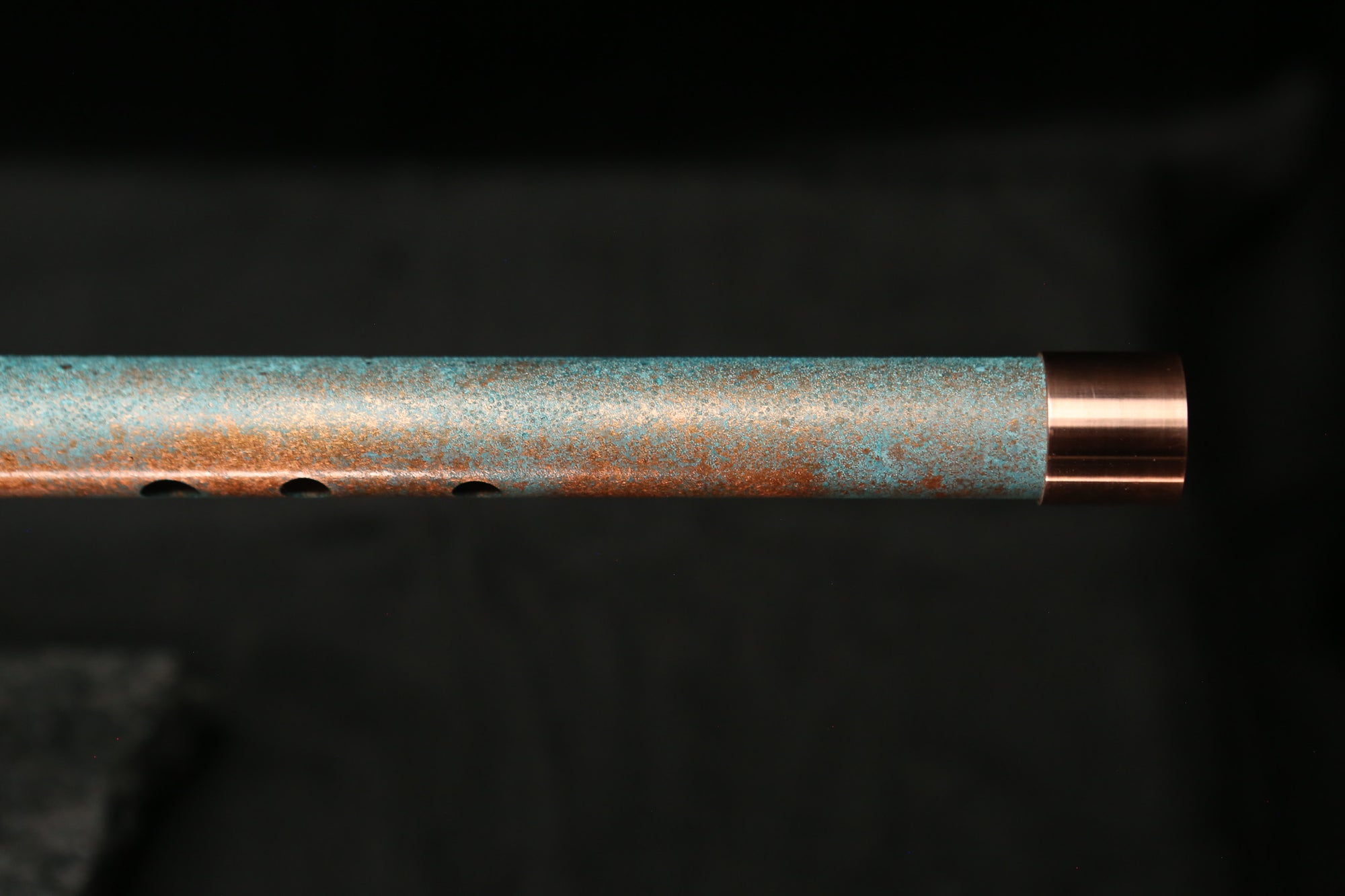 Low D Copper Flute #LDC0001 in Jeweled Relic