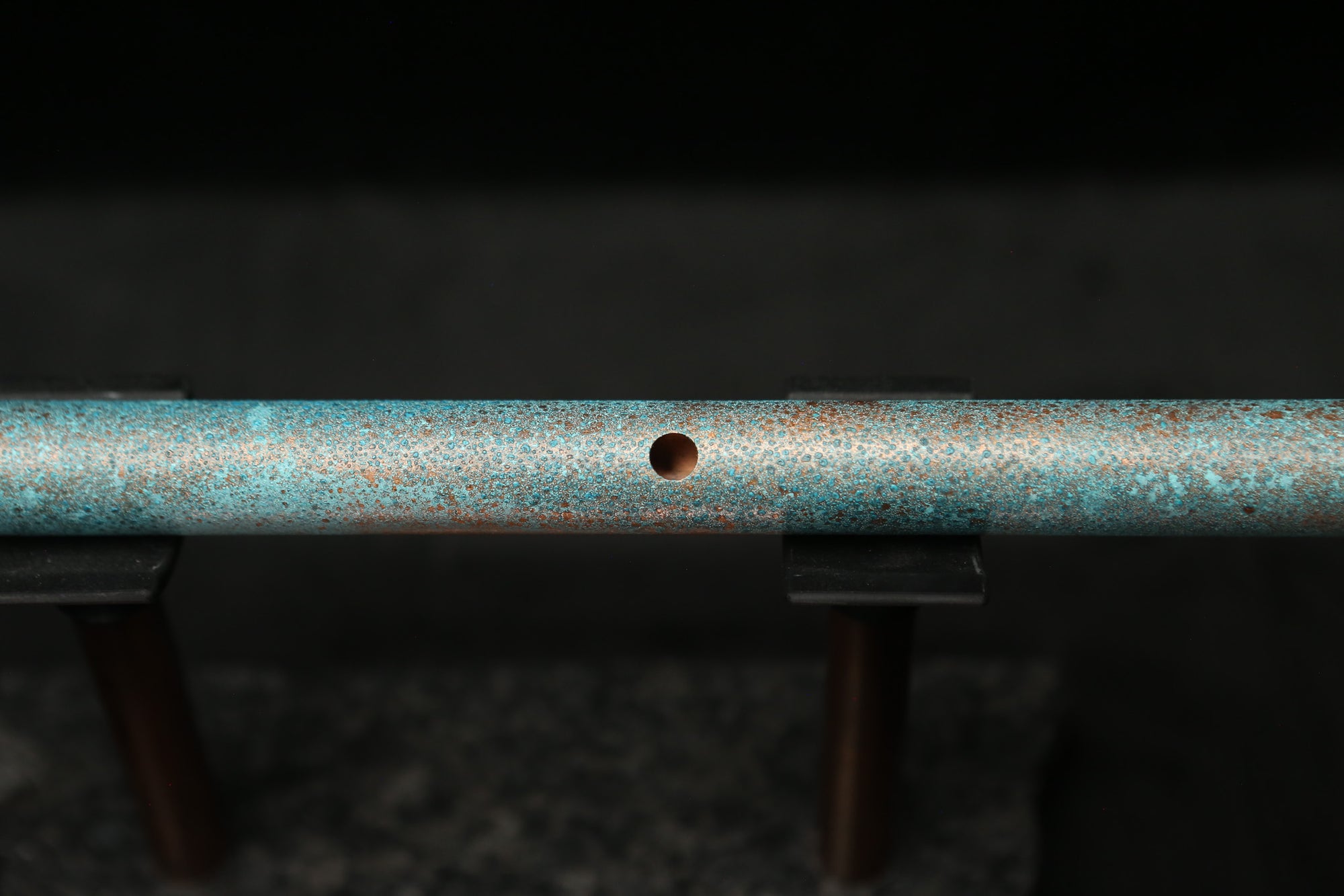 Low D Copper Flute #LDC0001 in Jeweled Relic