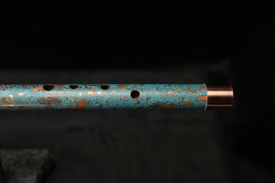 Low D Copper Flute #LDC0002 in Turquoise Reef