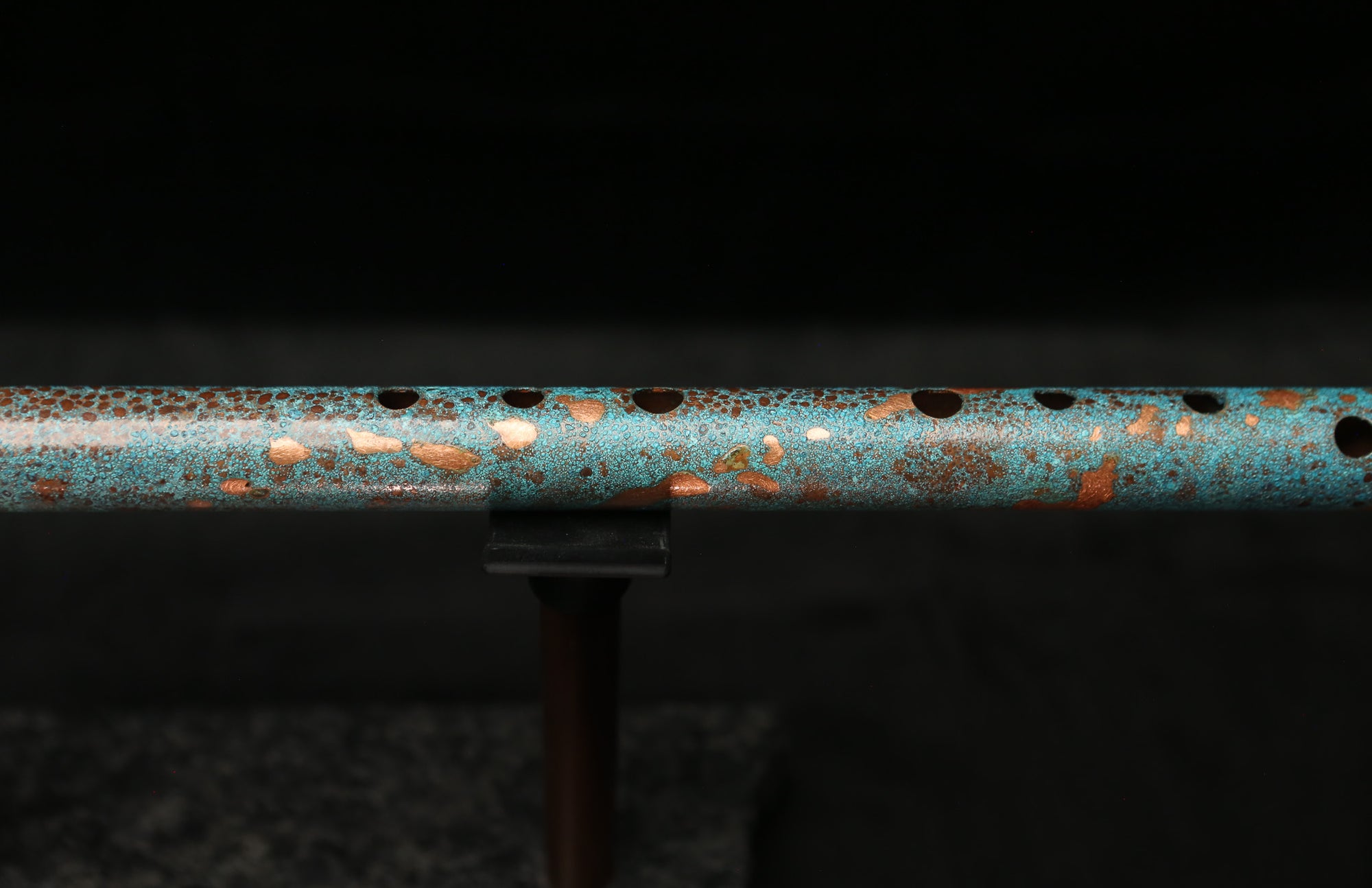 Low D Copper Flute #LDC0002 in Turquoise Reef