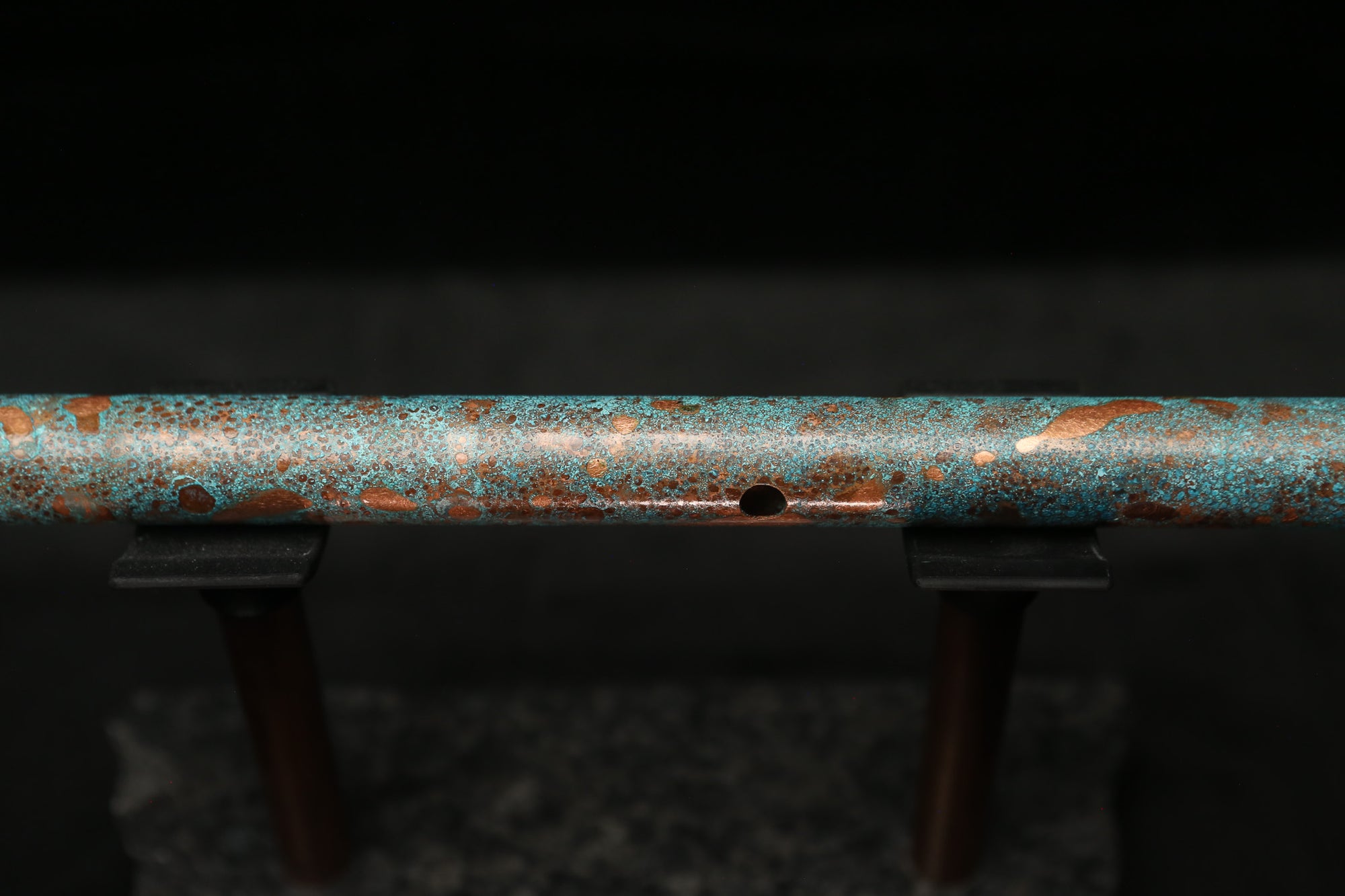 Low D Copper Flute #LDC0002 in Turquoise Reef