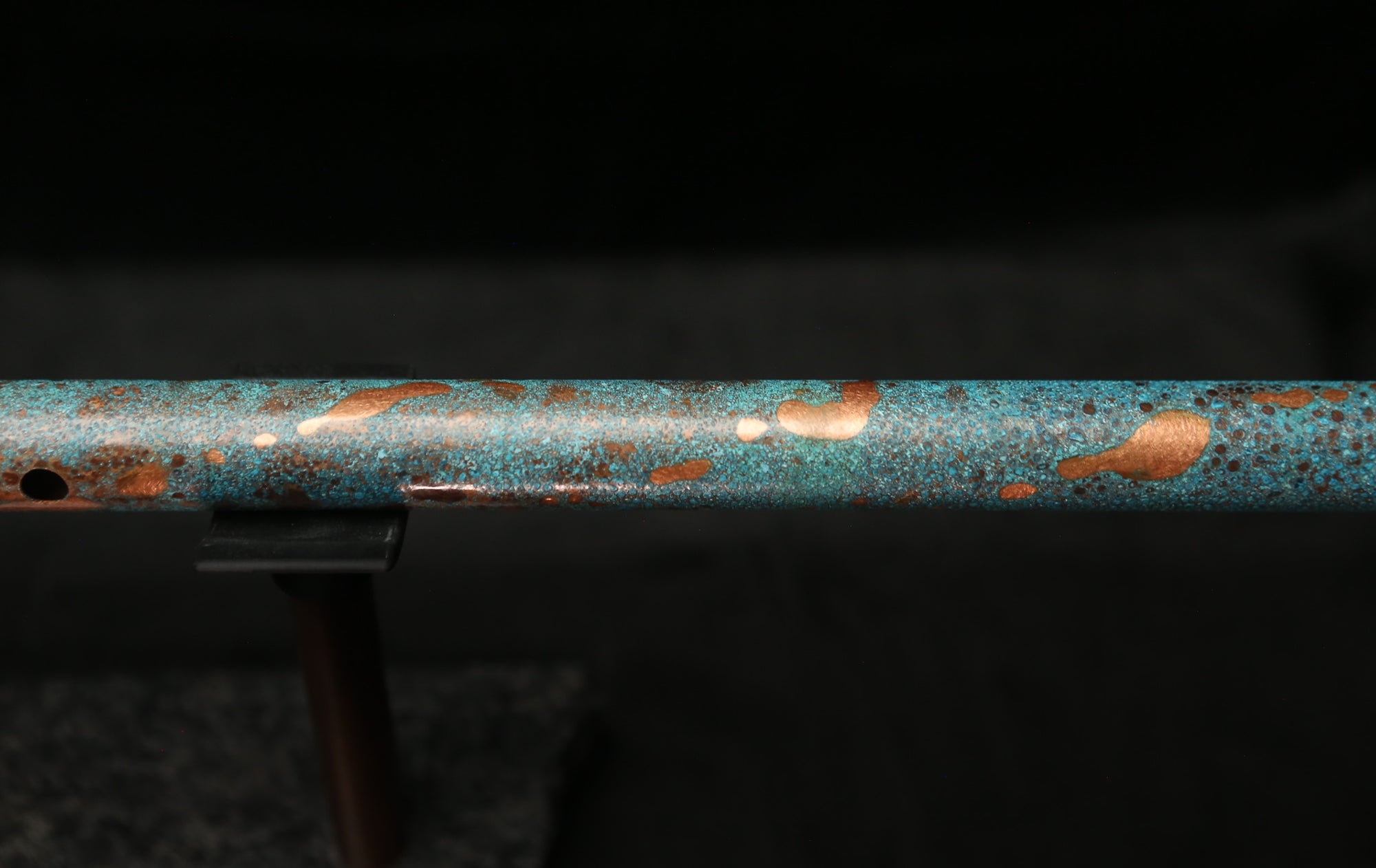 Low D Copper Flute #LDC0002 in Turquoise Reef