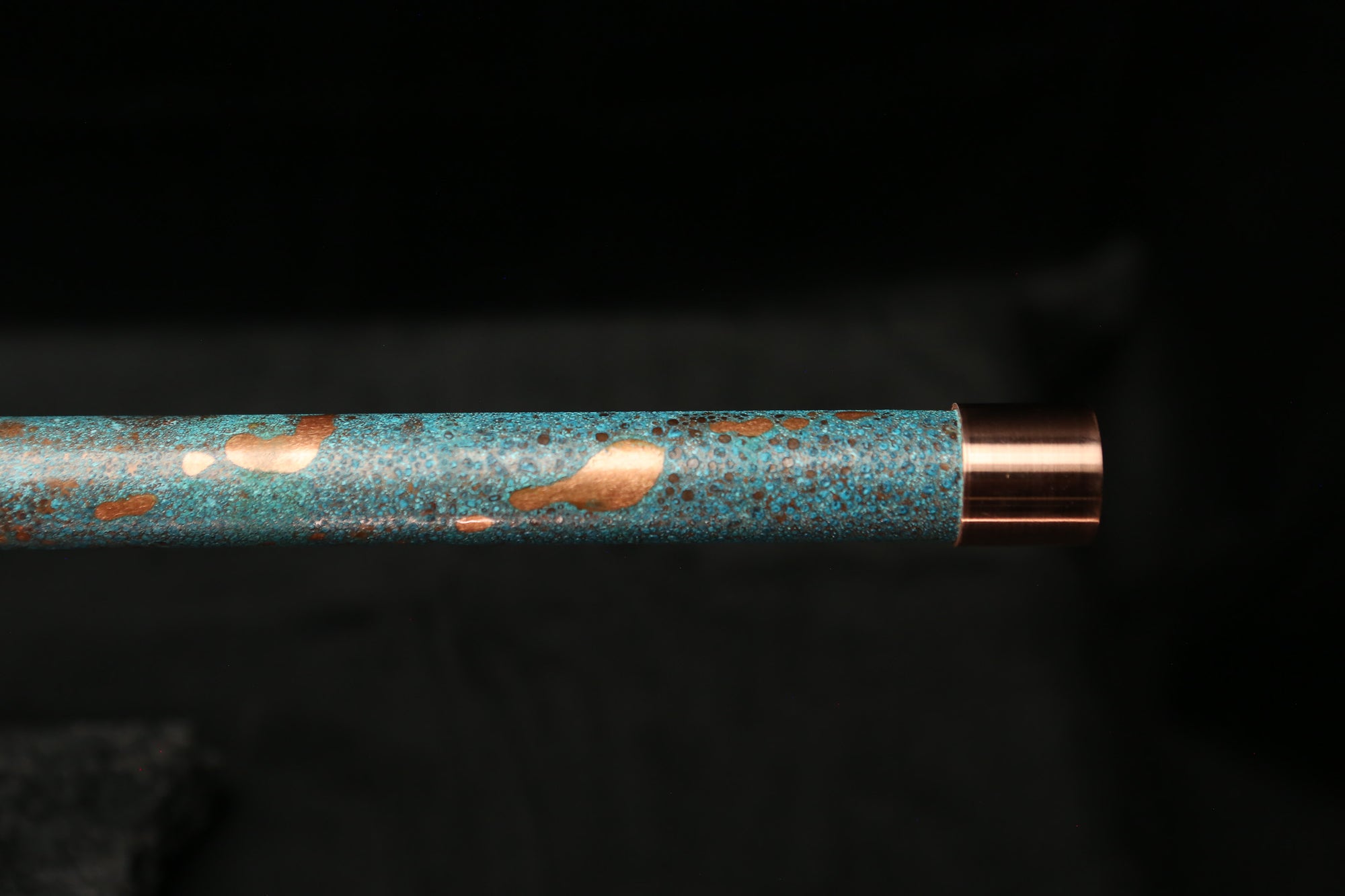 Low D Copper Flute #LDC0002 in Turquoise Reef