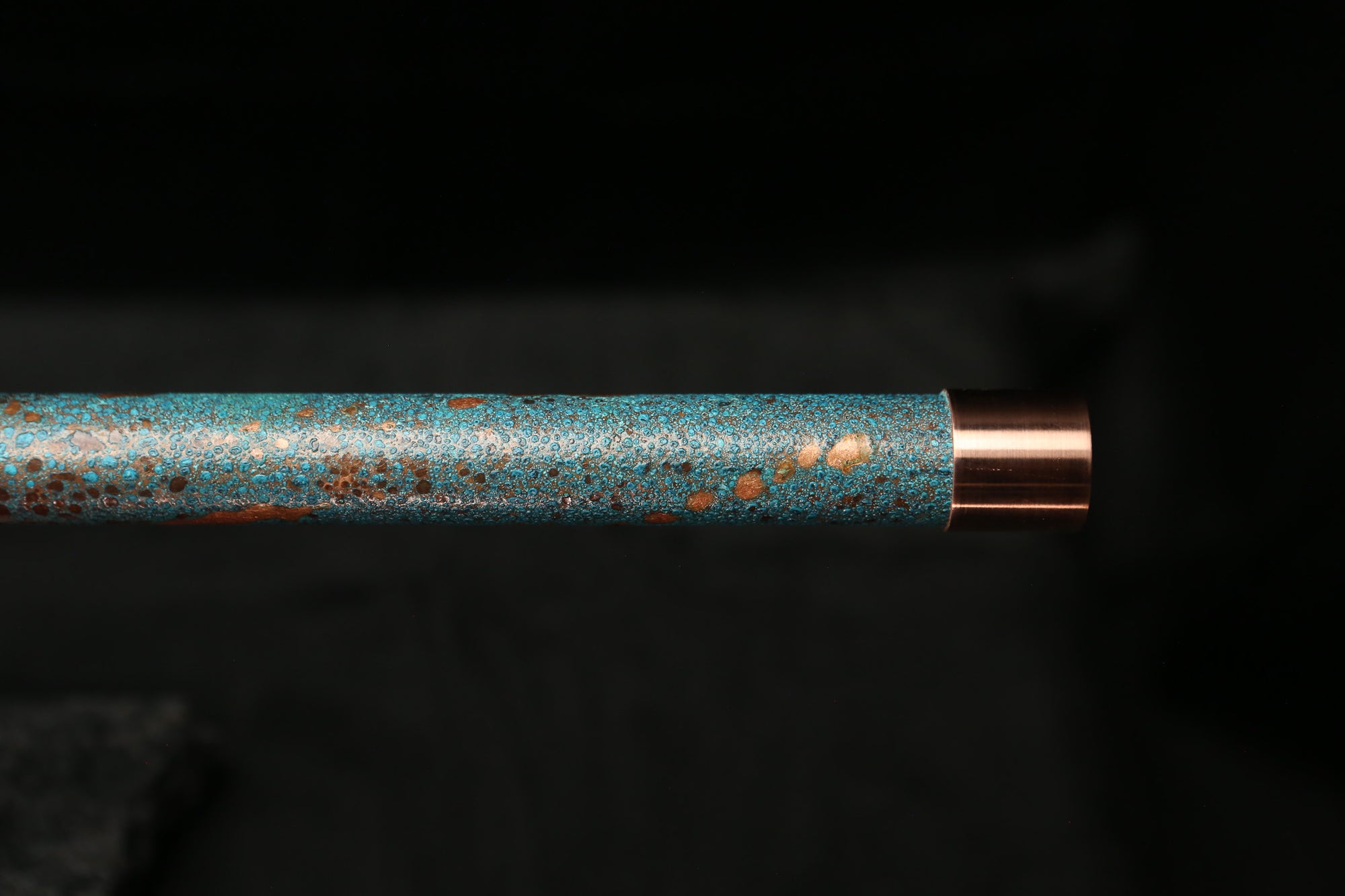 Low D Copper Flute #LDC0002 in Turquoise Reef