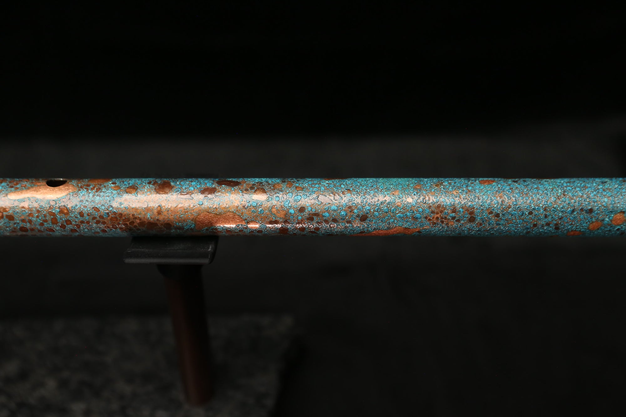 Low D Copper Flute #LDC0002 in Turquoise Reef