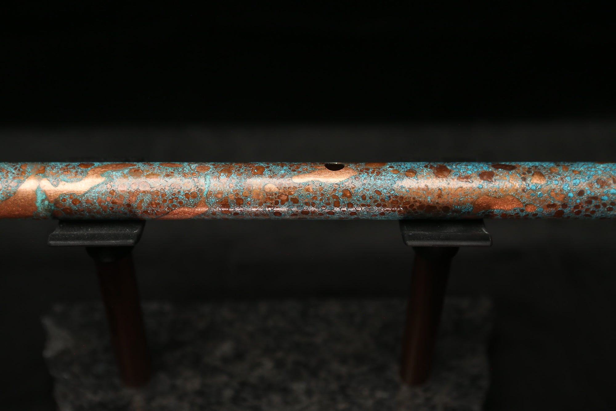 Low D Copper Flute #LDC0002 in Turquoise Reef