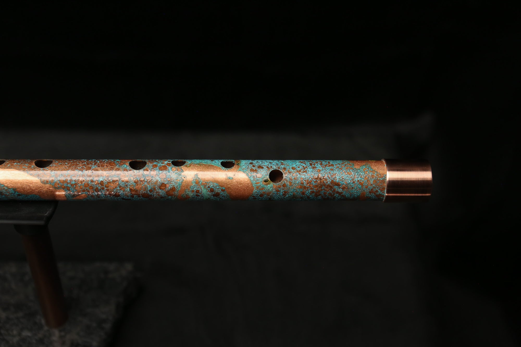 Low D Copper Flute #LDC0003 in Turquoise Reef