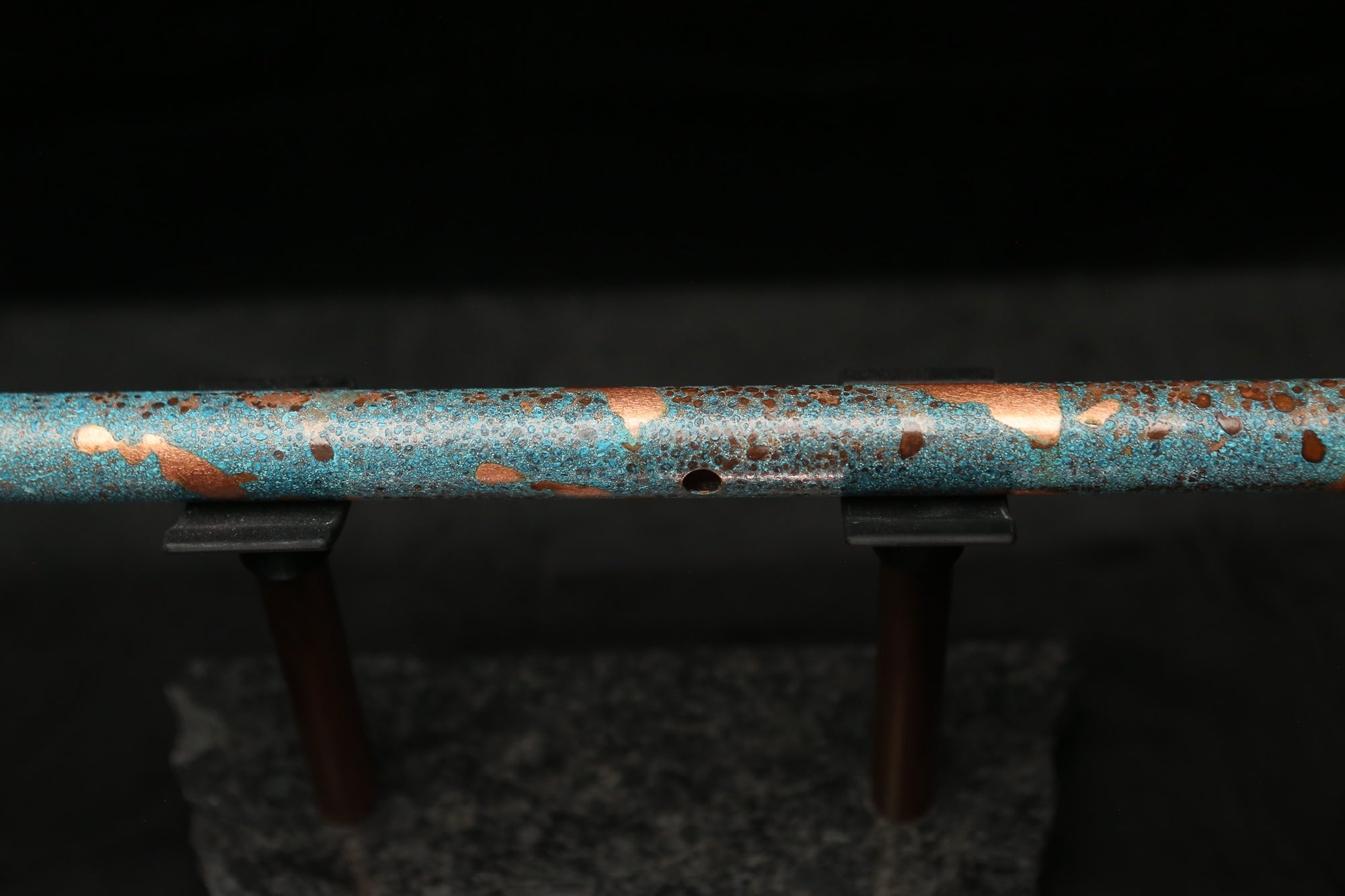 Low D Copper Flute #LDC0003 in Turquoise Reef