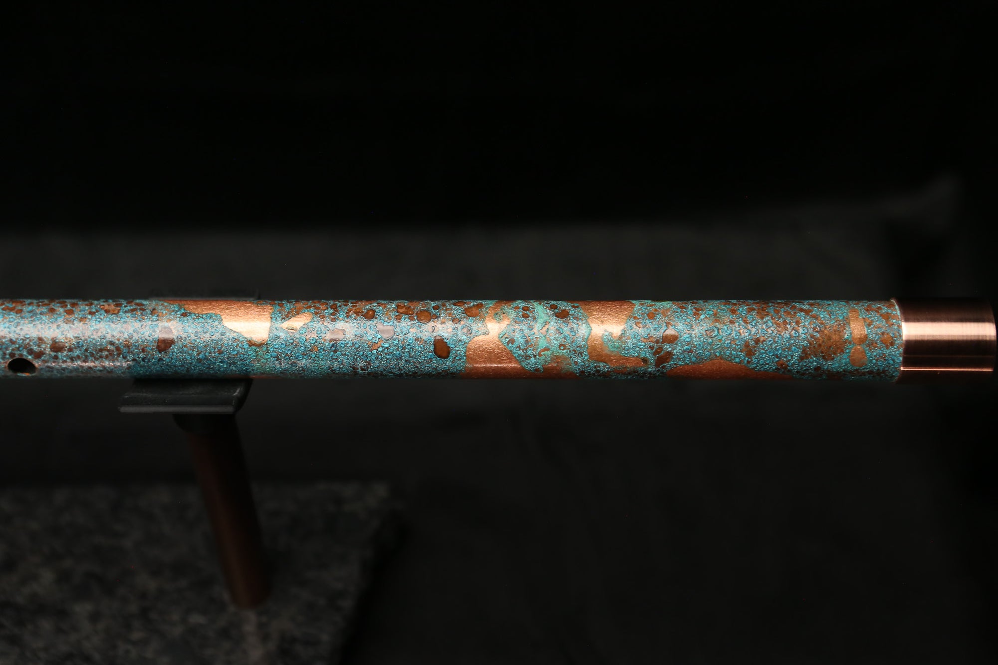 Low D Copper Flute #LDC0003 in Turquoise Reef