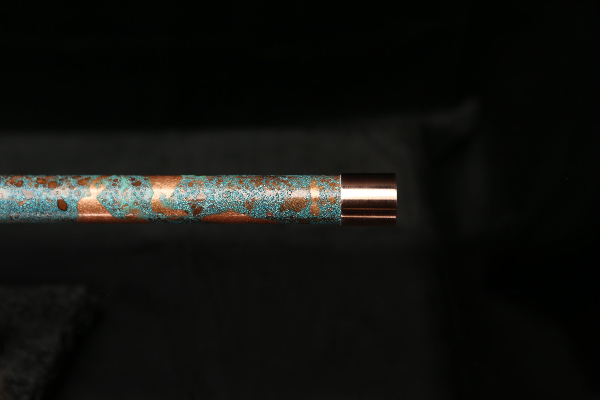 Low D Copper Flute #LDC0003 in Turquoise Reef