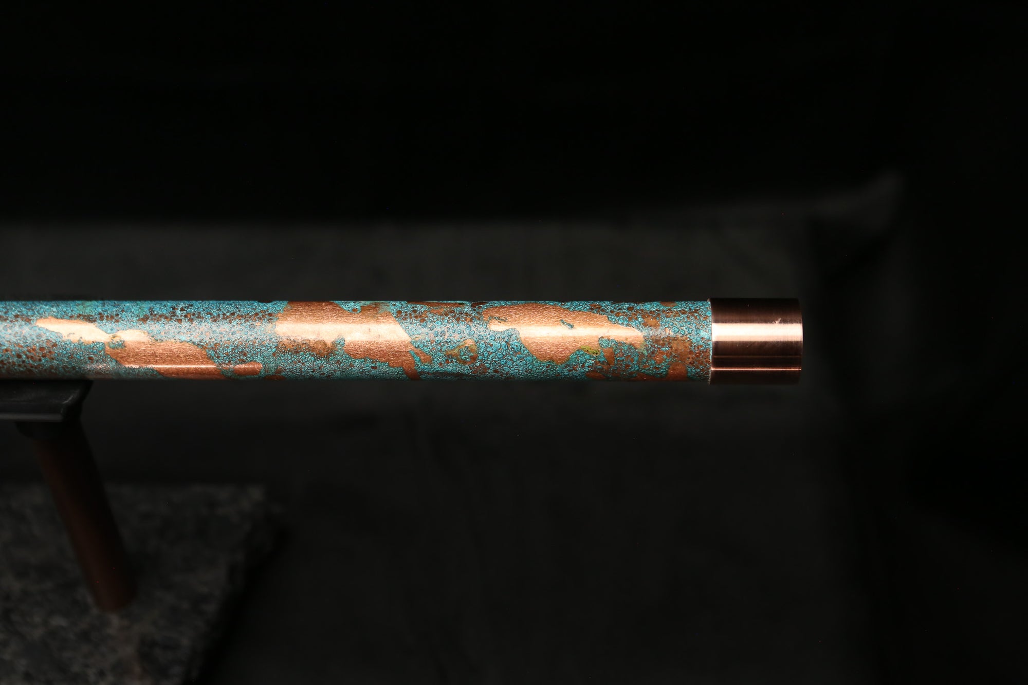 Low D Copper Flute #LDC0003 in Turquoise Reef