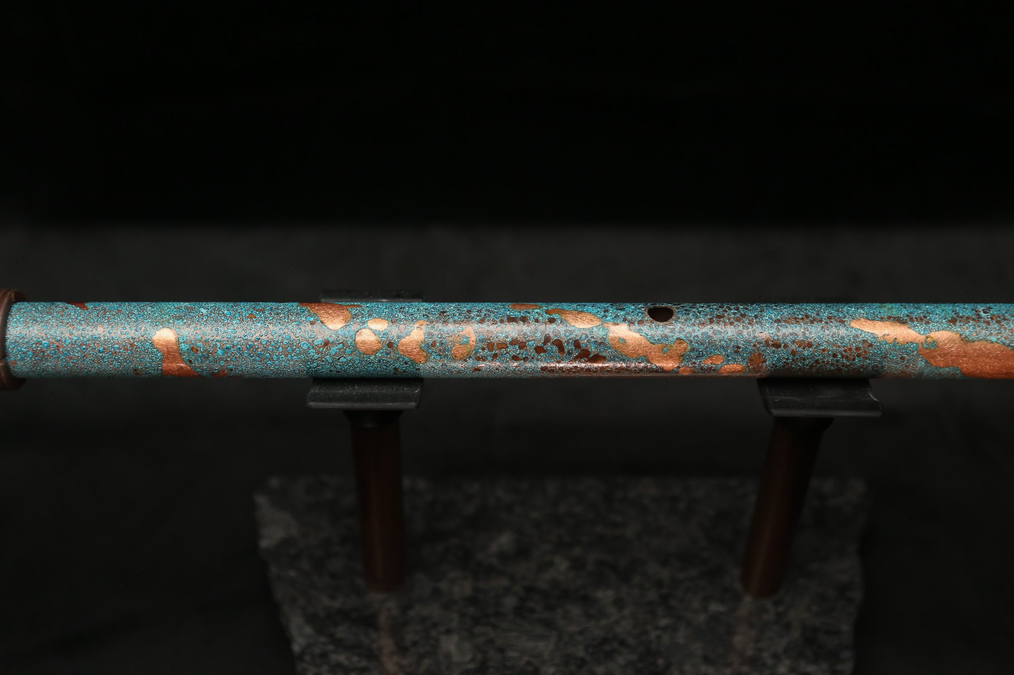 Low D Copper Flute #LDC0003 in Turquoise Reef